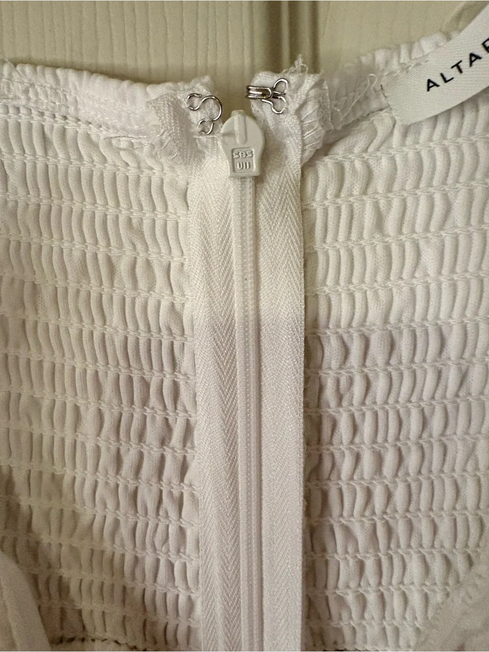 Altar'd State White Eyelet Mini Dress with Spaghetti Straps - Picture 6 of 16